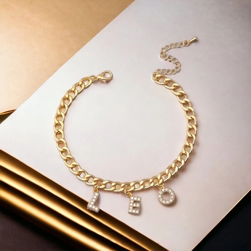 Leo Zodiac Gold Bracelet